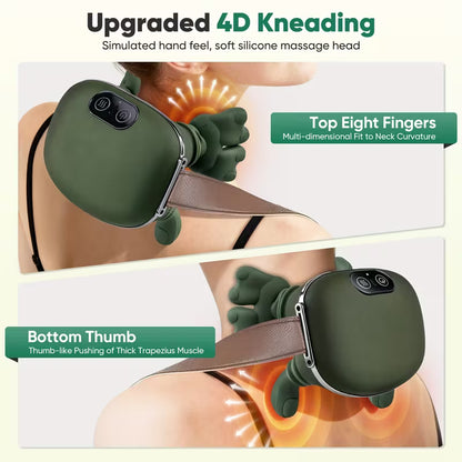 Desertia Shiatsu Neck & Shoulder Massager with Heat – Car & Home Use  جهاز تدليك الرقبة والكتف شياتسو من ديزيرتيا مع تدفئة - للسيارة والمنزل